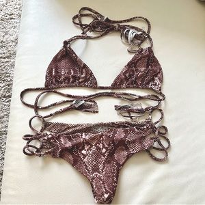 Acacia Swimwear Bikini Python Set - Small
